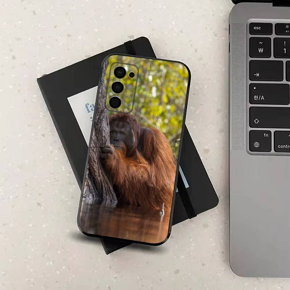 Red Funny Baboon Case For Samsung Galaxy A73,72,41,J7,22,Note,31,8,9,52,71,53,32,Soft Black Silicone Cover