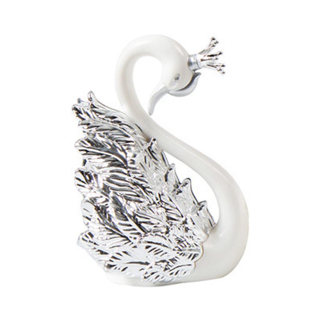 Baking Decoration Table Decorative Anniversary Ornament Cake Topper Swan Figurine Miniatures