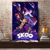 Постер Sk8 The Infinity, Холст для настенного искусства для декора гостиной, Эстетичные винтажные постеры и принты, Постеры для комнаты в общежитии, Декор стен спальни, Общежитие колледжа