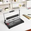 Coil Spiral Binding Machine, Manual Book Maker 34-Holes Binding 120 Sheets, Punch Binder with Adjustable Side Margin, for Letter Size, A4, A5