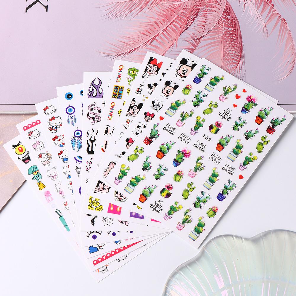 1 шт. милый муравей наклейка для ногтей пчела божья коровка суккулентное растение Радуга слайдер маникюрные наклейки