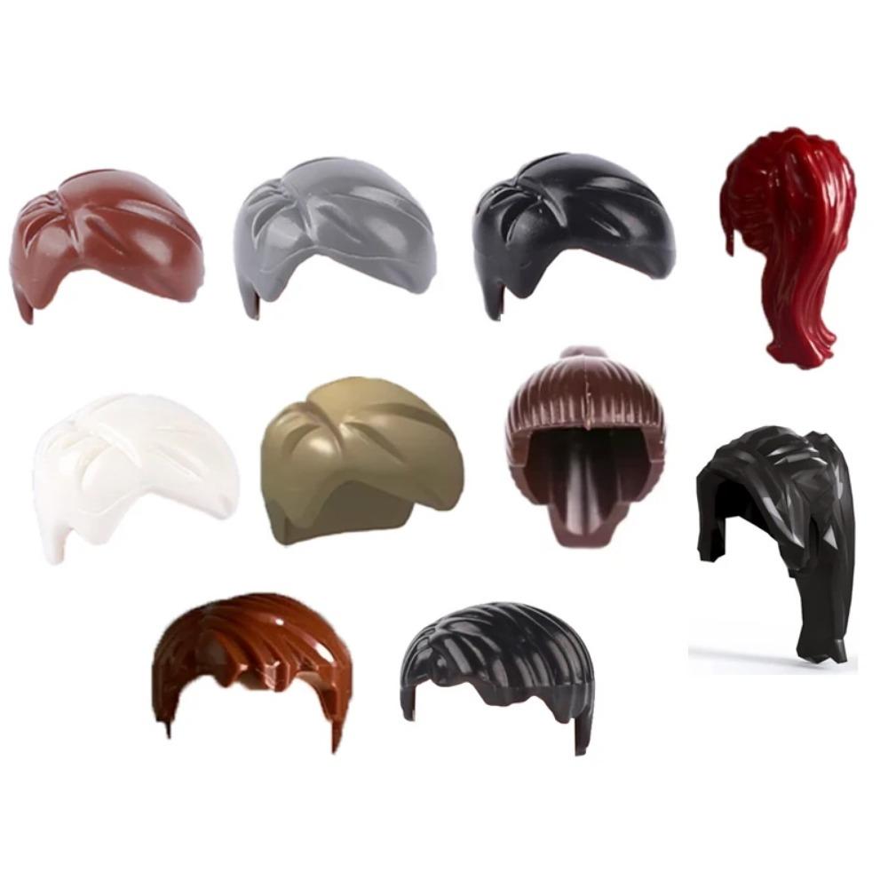 City Building Blocks Body Character Clothing Accessories Helmet Hat Colorful Hair Hairstyle Mini Brick Compatible Toy Gift X040