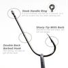 Fishing Tackle Long Shank Fishhooks Double Dorsal Thorn Hook Fishing Hooks Double Bait Keeper Barbs