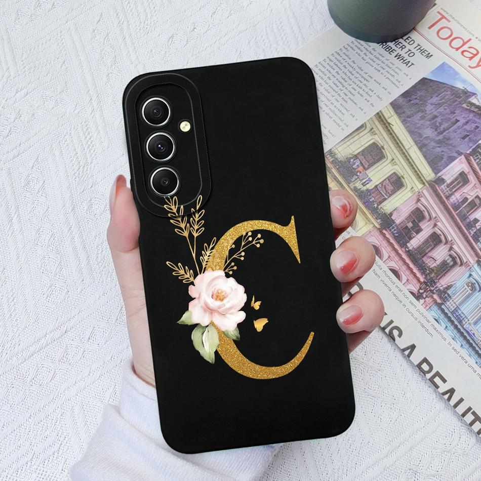 Чехол для телефона Samsung Galaxy A34 A33 A32 Элегантный Розовый Буква Мягкий Жидкий Силикон Квадратная Задняя Крышка Для Samsung A 34 33 32 Оболочка