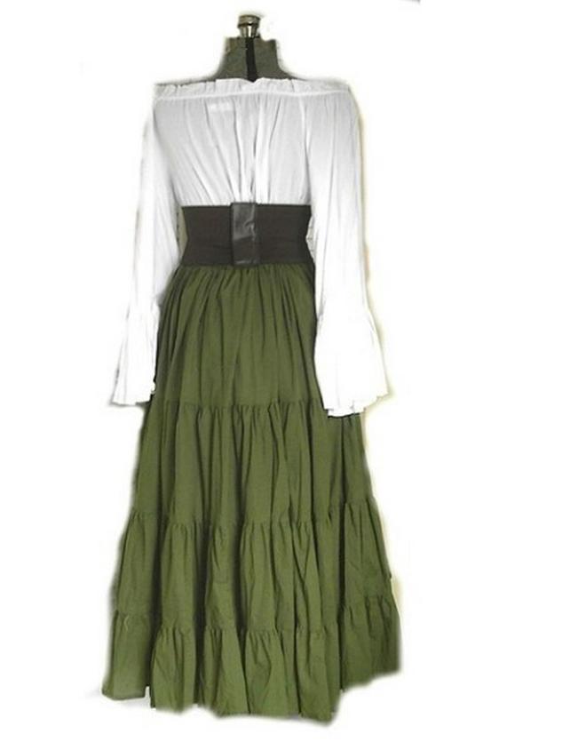 2019Wish Renaissance Medieval Long-Sleeve Dress for Women