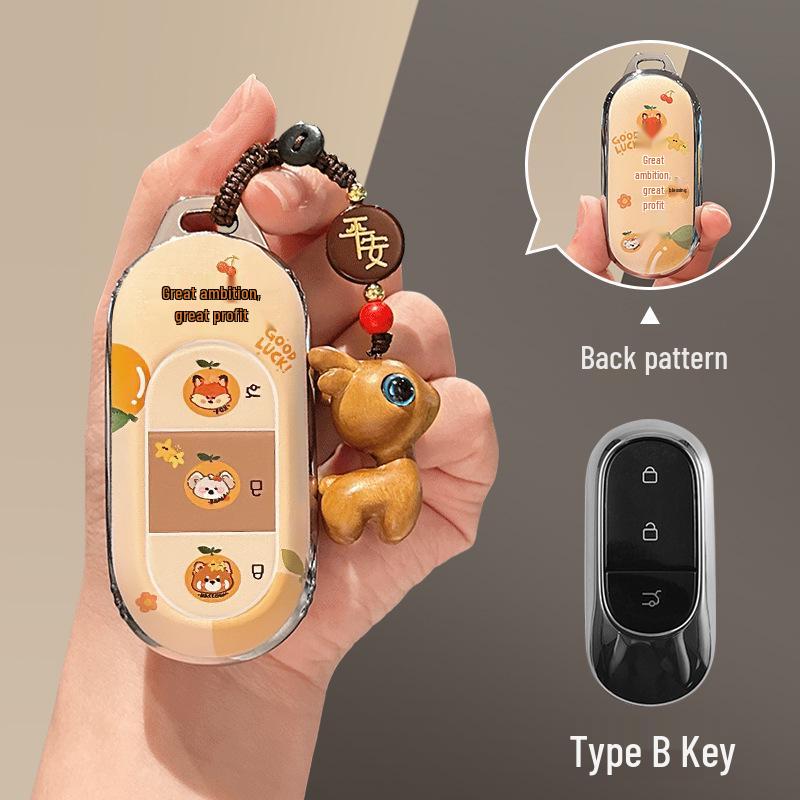 Чехол для ключа Leapmotor C11/T03: Защитный чехол из ТПУ для моделей C10/C16/C0