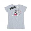 Женская/дамская хлопковая футболка с изображением Микки Мауса и херувима