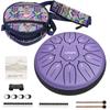 Щелевой барабан Tongue Drum 11 нот 6 дюймов с сумкой для хранения Музыкальный инструмент Ударный инструмент Йога Медитация Дзен Молитва Ноты включены