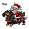 Animal Themed Holiday Decorations Christmas Hanging Ornaments with Lanyard Cute Double Sided Pendant 2026 Creative Shaped Gifts Santa Hat