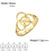 Dawapara Borromean Cross Symbol Stainless Steel Ring Celtics Five-Fold Protection Enlightenment Amulet  Religious Gift