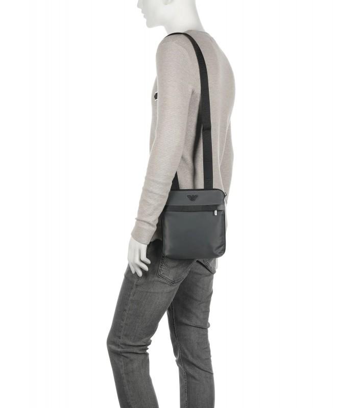 Emporio Armani Men's Messenger Bag Magnet Grey