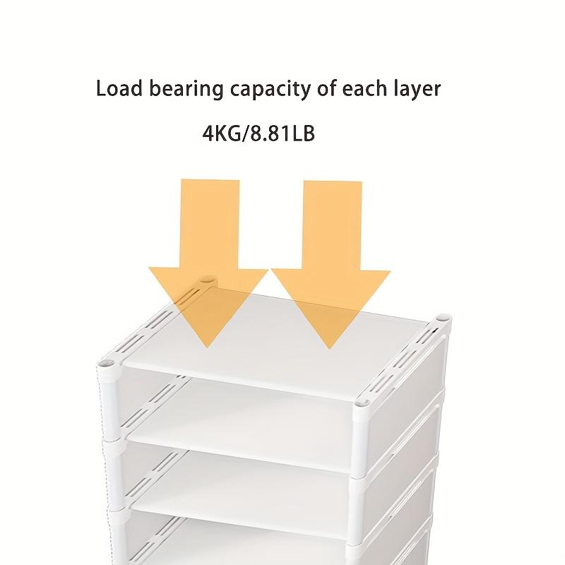 Adjustable 6/8 Tier Metal Shoe Rack - Portable Entryway Storage Shelf, Suitable for Dorm and Home, Multi-Layer Sneakers & Footwear Storage Solution