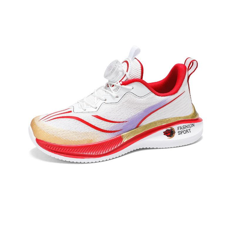 Дышащая вращающаяся пряжка спортивная обувь для детей среднего и старшего возраста мужская обувь 2025 лето новая сетка