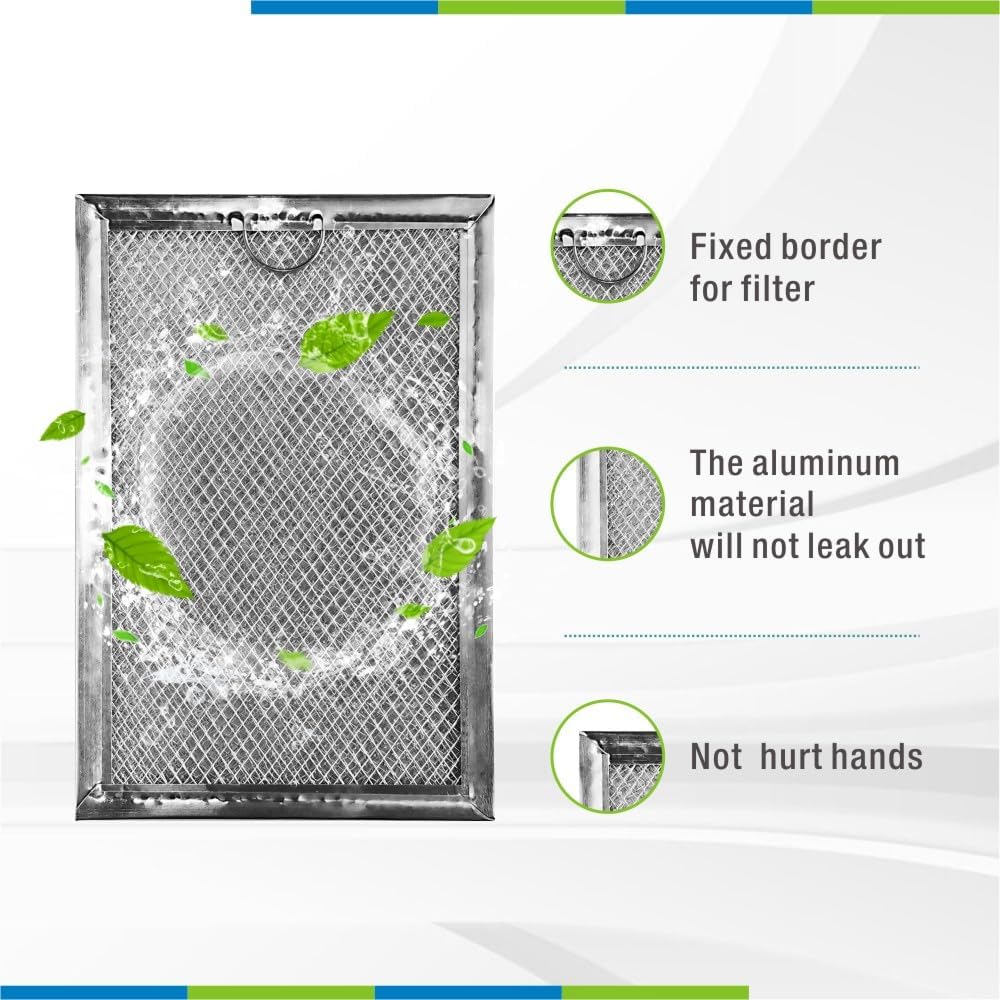 Замена воздушного фильтра, Жироулавливающий фильтр для микроволновой печи для моделей GE WB06X10359 и WB06X10309 (Размер 7,64x5,12x0,16 дюйма 1 шт.) MAF-04