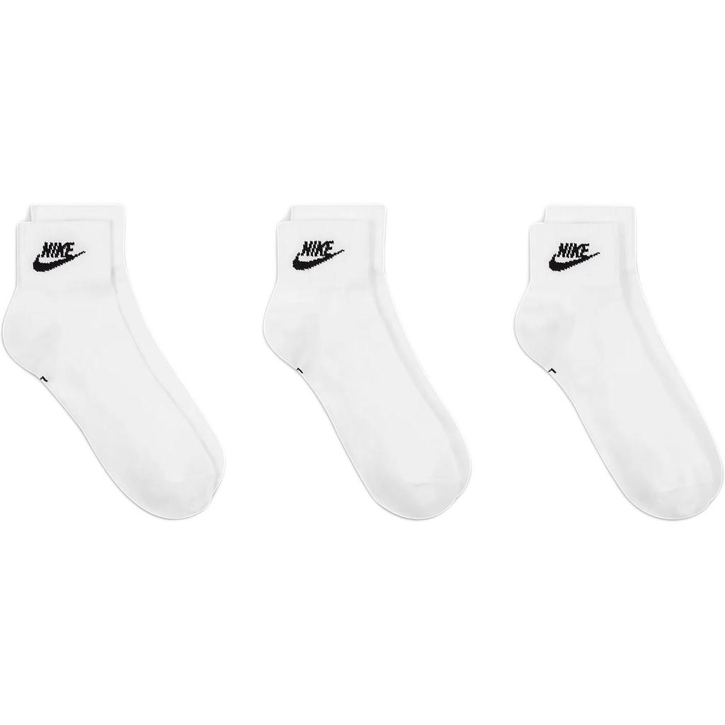 Nike Носки унисекс, комплект из 3 пар, белые, DX5074-101