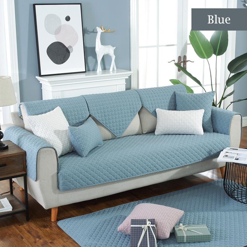 Modern Simple Sofa Cover Cotton Non-Slip Living Room Sofa Cushion Fabric Dust-Proof Furniture Protection Cushion Universal