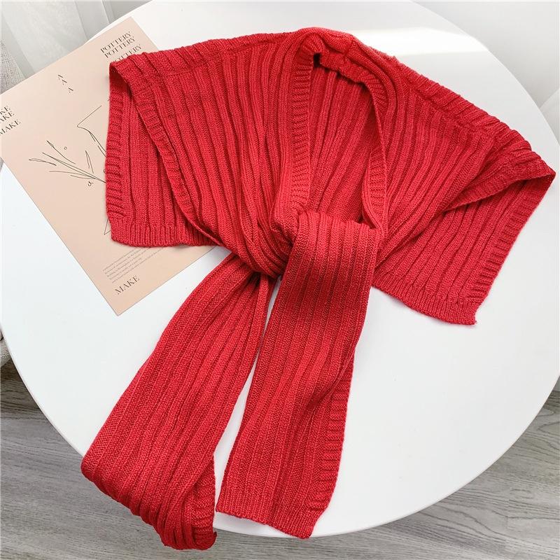 1 шт. Женская элегантная маленькая шаль вязаный шарф завязывающийся на шее шаль