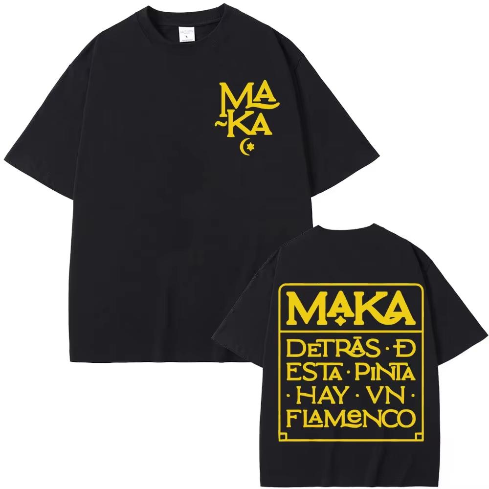 Футболки с графическим принтом Rapper Maka Detras Desta Pinta Hay Vn Flamenco Мужские Женские Модные Повседневные Хлопковые Топы с Короткой Рукавом
