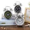 Настольные часы ретро настольный механический будильник 3 дюйма светящийся ночник двойные часы бесшумный металлический электронный стол декор для дома