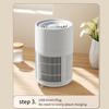 Small Air Purifier Wide Coverage Range Energy-saving Low Noise Activated Carbon Filter Compact Air Cleaner Odor Remover