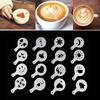 Chocolate Cocoa Shaker Powder Sifter Sprinkler Cappuccino Coffee Stencils Set