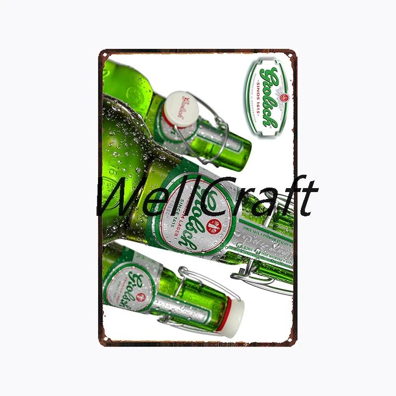 [ WellCraft ] Металлическая табличка Grolsch Винтажная настенная табличка Декор WX-51-1 декор комнаты  винтажный декор  домашний декор  настенный декор