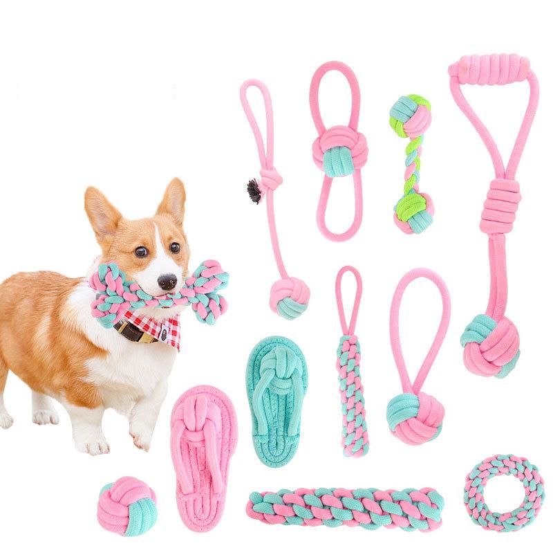 Manufacturer Chew pink Dog Rope Toys Set