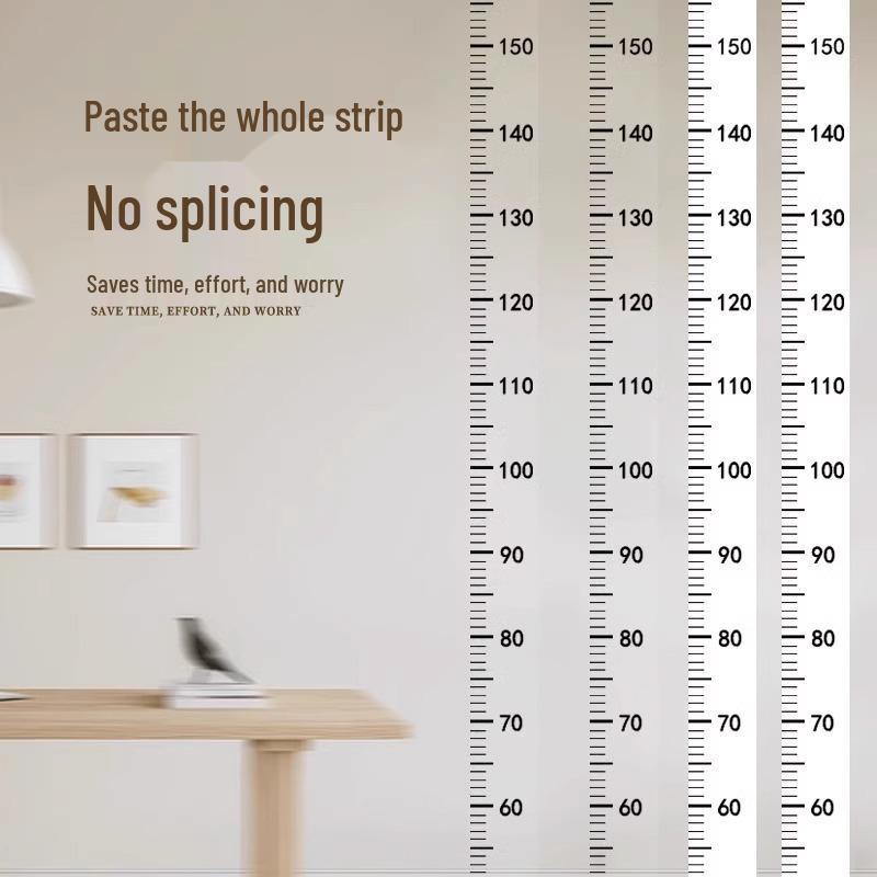 Transparent Removable Height Chart Sticker for Kids - Accurate Wall Measurement