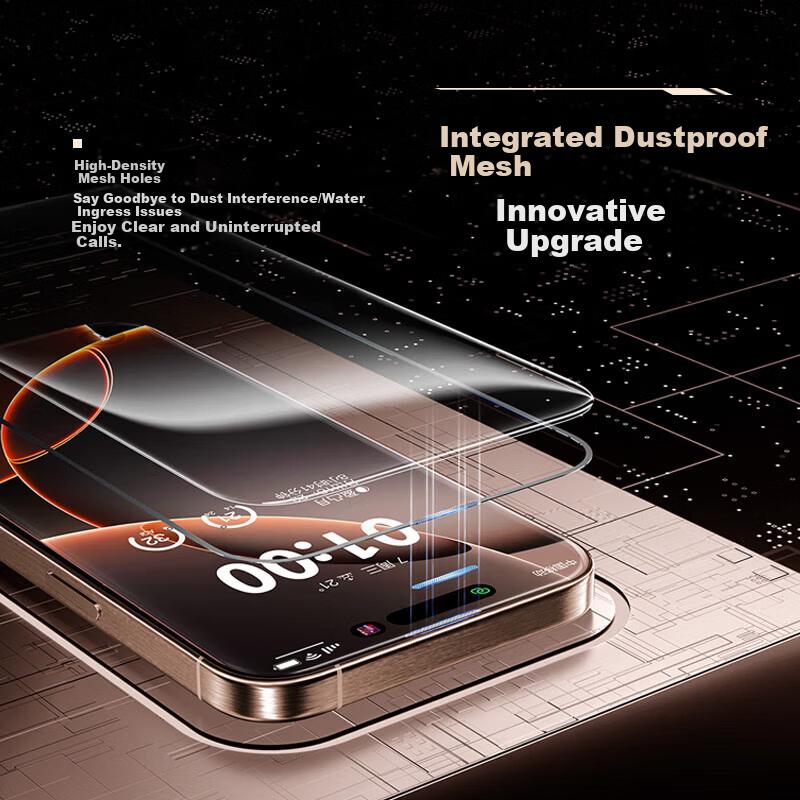 Baseus Tempered Glass Screen Protector for iPhone 16 Pro Max, Ultra-Crystal, Dustproof, Drop-Resistant, Ultra-Thin Full Coverage, HD 2-Pack
