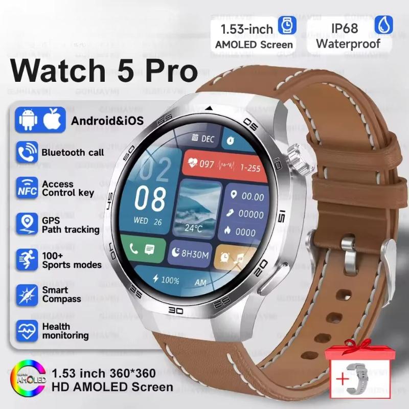 2025 Новые Смарт-часы с Bluetooth-звонком для мужчин, AMOLED HD большой экран, пульсометр, NFC, водонепроницаемость IP68, спорт, беспроводная зарядка для Xiaomi
