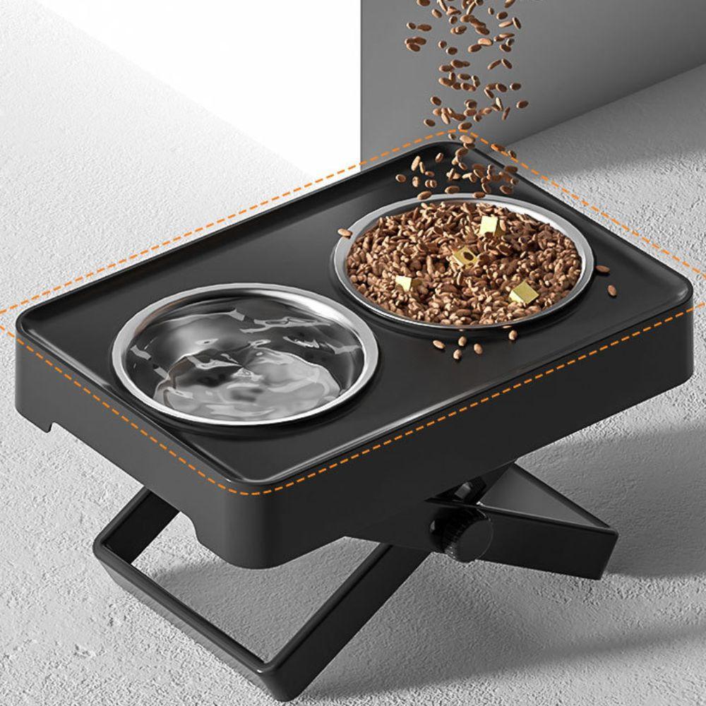 Adjustable Height Neck Protection Dog Bowl Spill-proof Dog Watering Bowl Pet Feeder Bed Room