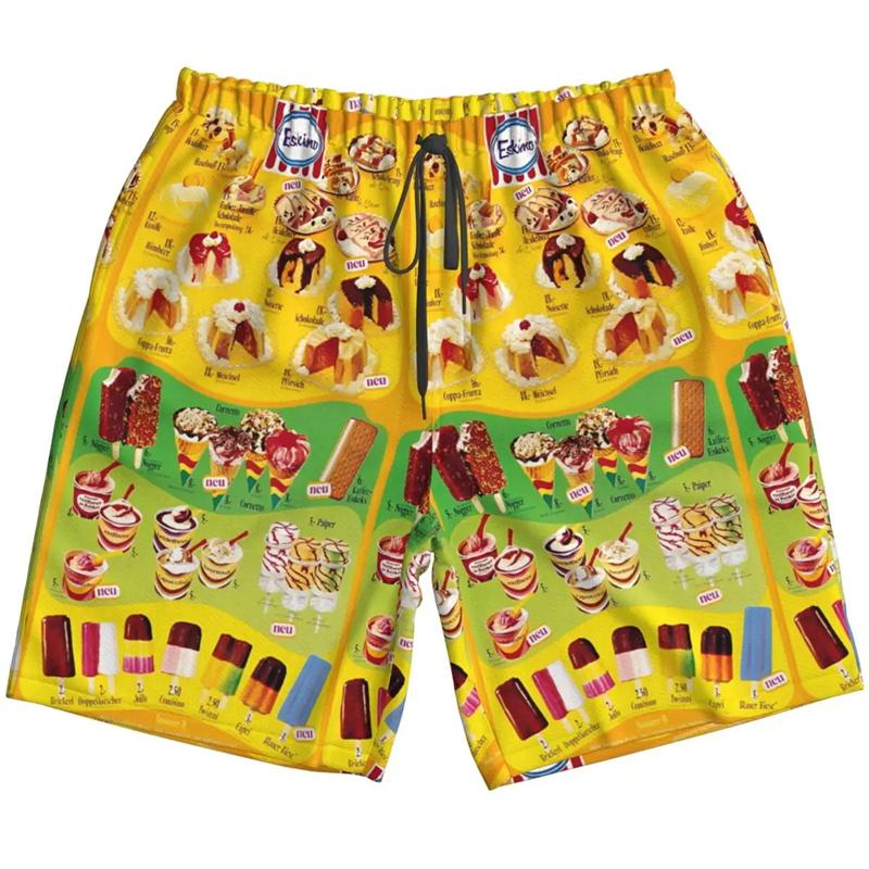 Fashion Summer Ice Cream Beach Shorts