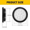 2X 4"inch Round LED Truck Trailer Stop Turn Tail Reverse Light Waterproof 12-LED