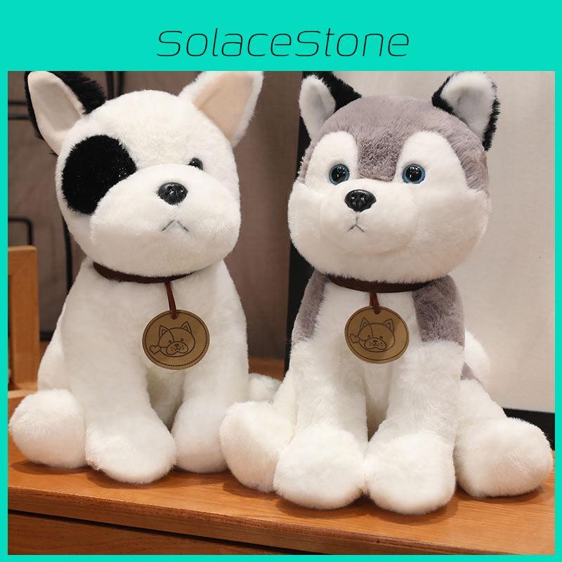 Simulation Cartoon Husky Schnauzer Chihuahua Dog Plush Toy Children Doll Gift