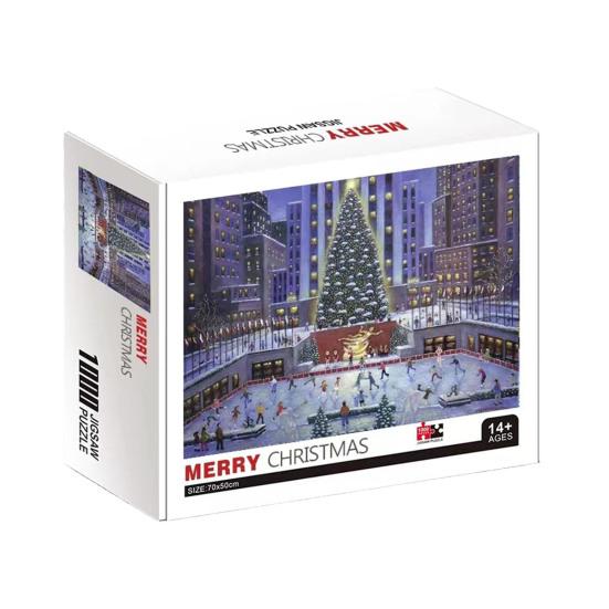 1000 шт./набор рождественских пазлов рождественская елка Санта-Клаус головоломка украшение для детей взрослых образовательные