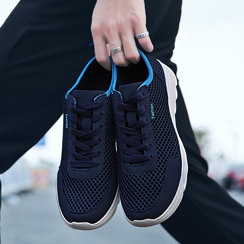 Лидер продаж Летняя сетчатая дышащая спортивная обувь Простая и универсальная однотонная повседневная обувь Уличная обувь с защитой от запаха для бега