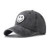 Washed and Made Old Parent-child Sticker Smiley Face Embroidered Baseball Cap Washed and Made Old Peaked Cap Classic Baseball Cap