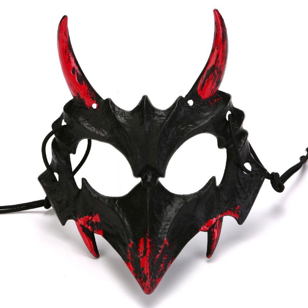 Resin Long Teeth Mask Half Mask Bloody Skull Mask Nightclub Cosplay