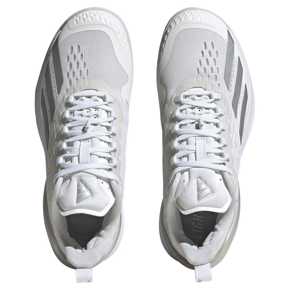Теннисные туфли Adizero Cybersonic Tennis LPE50 Footwear One cm [Adidas] женские белые/серебристые металлик/серые (ИГ9516) +24,5