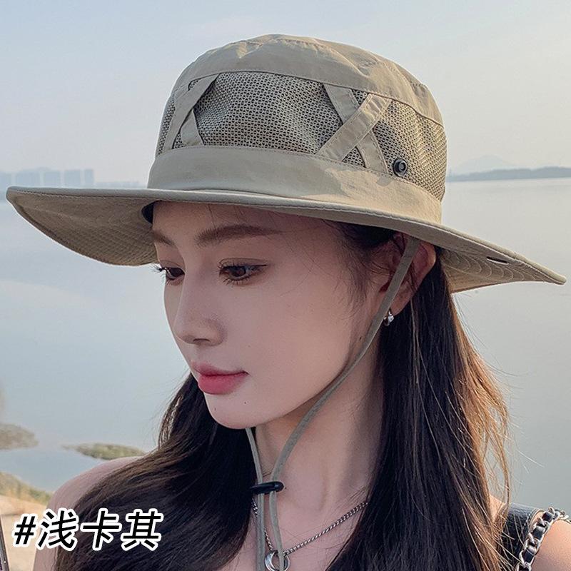Летняя шляпа рыбака с полями, защита от УФ-лучей, солнцезащитная шляпа для женщин, для рыбалки на открытом воздухе, защита от солнца, дышащая, альпинистская солнцезащитная шляпа для мужчин