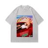 American Trendy Men'S T-Shirt Street Retro Digital Direct Injection Printing Washed Old Short-Sleeved Top