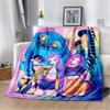 kawaii Tiger Cartoon Anime Throws Blanket Kids Super Soft Cute Blankt for Travel Couch Picnic Bed Flannel Blanket Birthday Gift