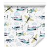 Cartoon Style Airplanes Wallpaper for Living Room and Bedroom 50x1000