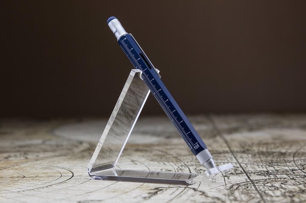 Troika Шариковая ручка сантиметр дюйм уровень синяя многофункциональная ручка, линейка, уровень, многофункциональная шариковая ручка, строительство,