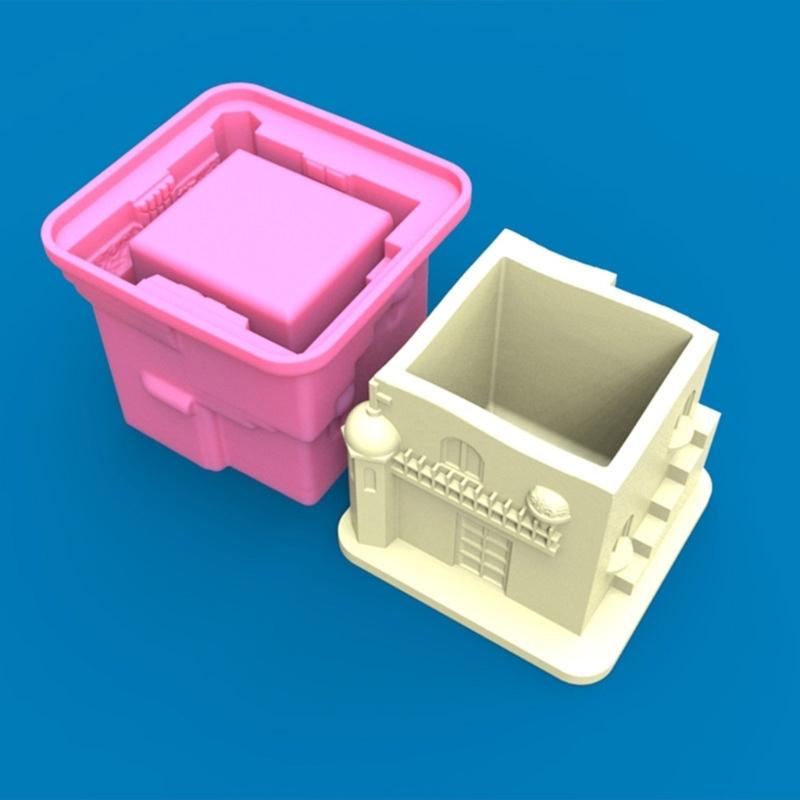 Силиконовые формы для хранения в доме, формы для DIY-литья из бетона, форма для цветочного горшка, инструмент для изготовления подсвечников и украшений, легко чистить