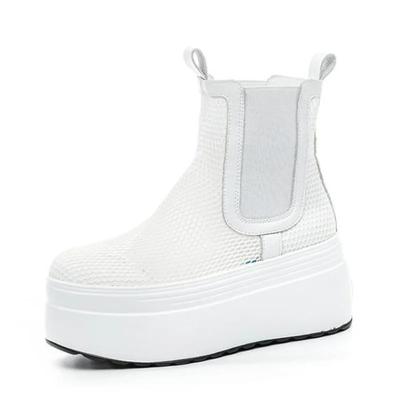 Модные Высококачественные 8СМ Ботильоны-Сандалии из Воздушной Сетки и Микрофибры Женские Массивные Кроссовки Платформа Танкетка Летняя Удобная Обувь С Полым Дизайном