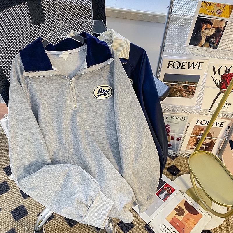 Женская рубашка-поло большого размера - Весенне-осенняя модель свободного кроя, оверсайз топ, Новая коллекция 2025