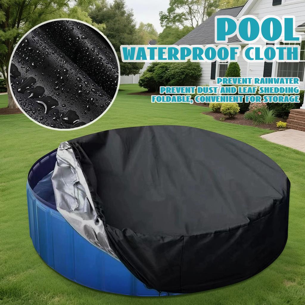 6ft Round Pool Cover, Drawstring Style, Pool Cover For Above Ground Pools, Solid And Tear Resistant