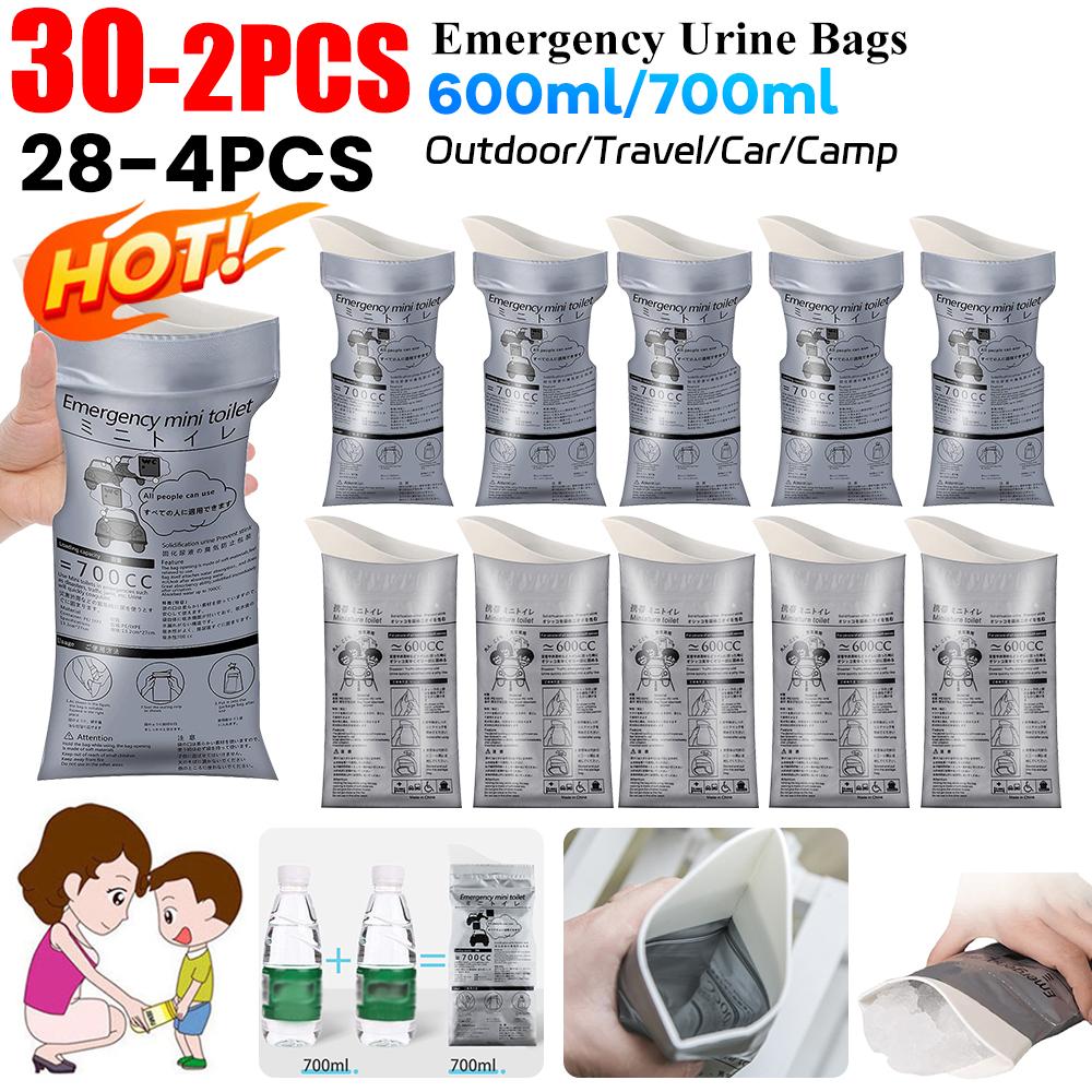 4-32 шт. Портативный аварийный пакет-писсуар для кемпинга на открытом воздухе, одноразовый дорожный пакет для рвоты, мобильный туалет для мужчин, женщин и детей