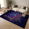Music General Theme Soft Crystal Velvet Rug Custom Name & Text Print Non Slip Floor Rug for Bedroom Living Room